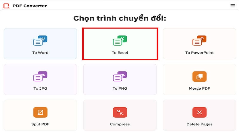 chọn trình chuyển đổi PDF Converter