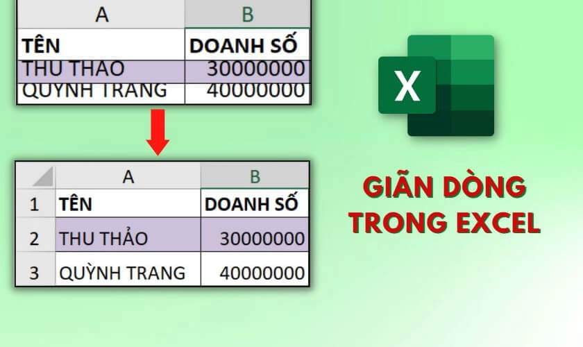 Chia sẻ cách giãn dòng trong Excel đơn giản, dễ dàng thực hiện