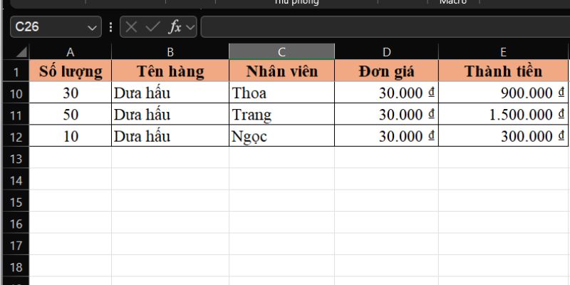 cách mở cột a bị ẩn excel