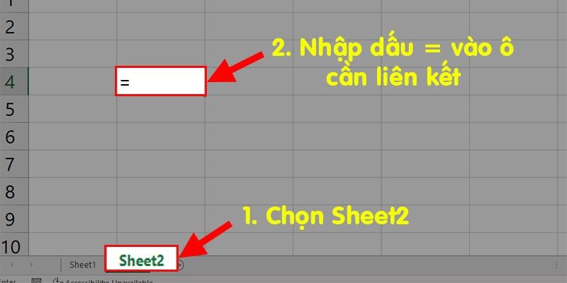 cách tạo link liên kết các sheet trong excel