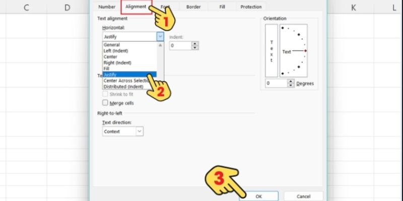 cách xuống dòng trong 1 ô excel