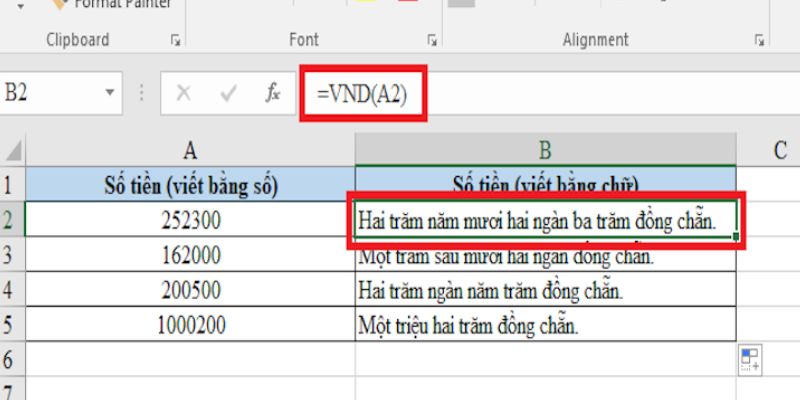 excel hàm đọc số tiền bằng chữ