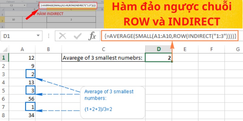 Công thức hàm đảo ngược chuỗi trong Excel hiệu quả dễ nhớ