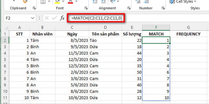 hàm đếm bỏ qua cac giá trị trùng