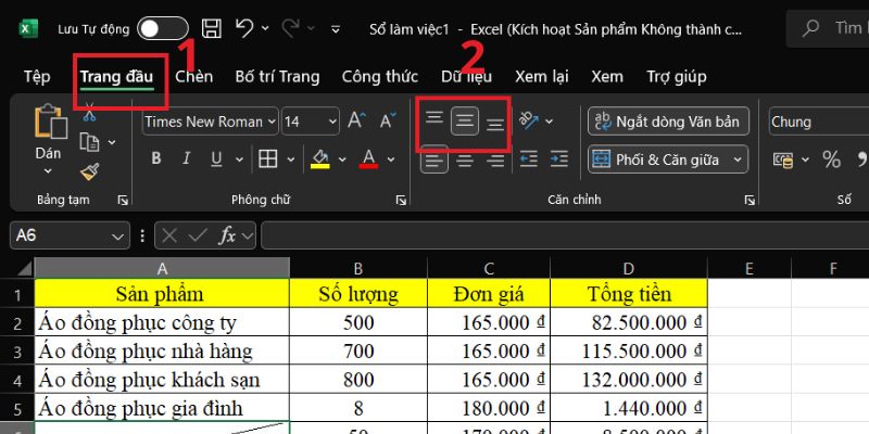 hướng dẫn tách một ô thành hai ô trong excel