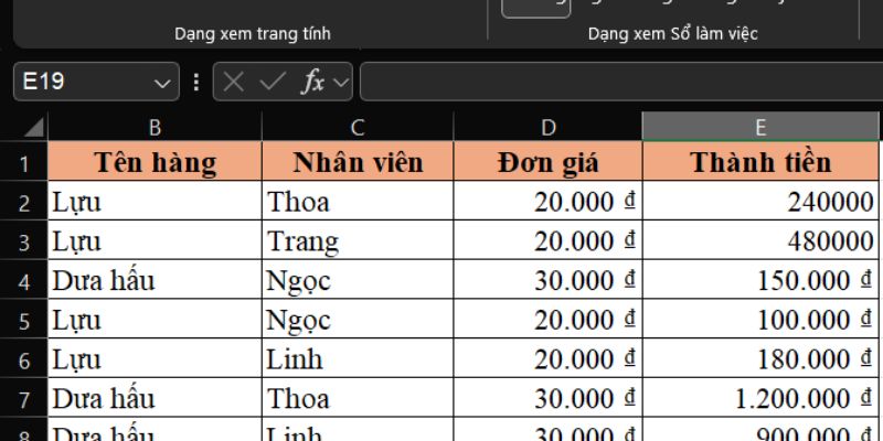 mẹo mở cột a bị ẩn trong excel