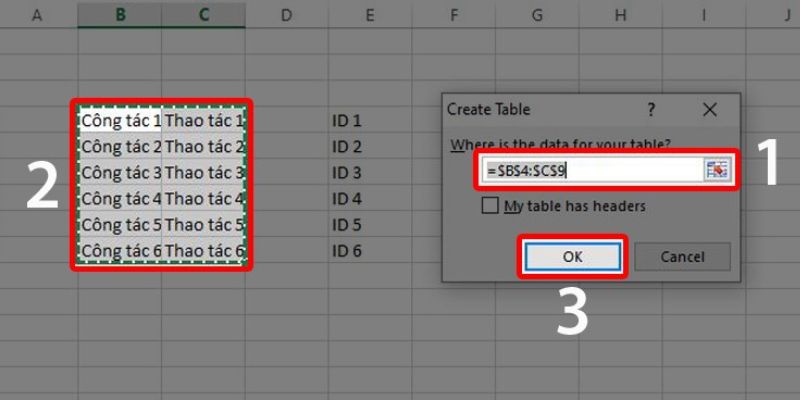 phím tắt insert dòng trong excel 