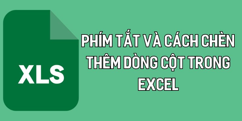 Phím tắt insert dòng trong excel, cách chèn dòng – cột bằng insert đơn giản