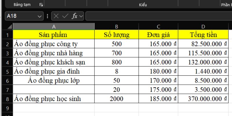 tách một ô thành hai ô trong file excel