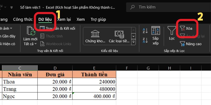 thủ thuật mở cột a bị ẩn trong excel