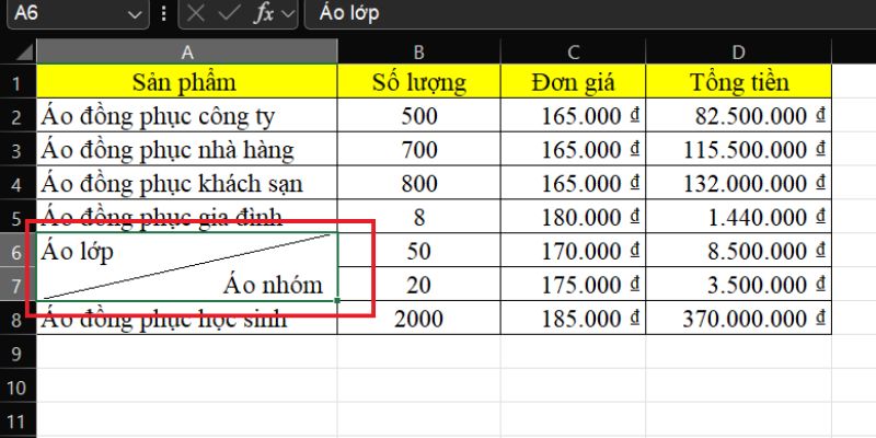 thủ thuật tách một ô thành hai ô trong excel